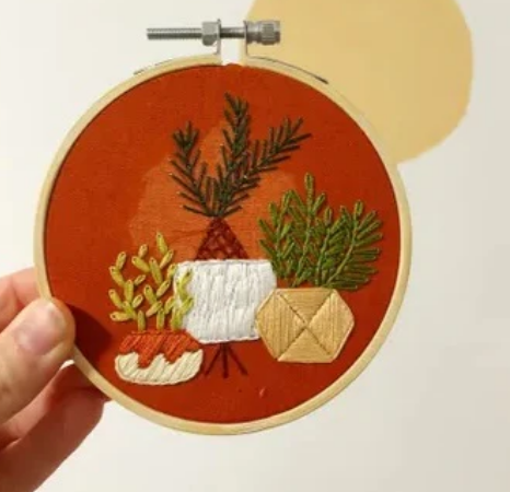 Happy Houseplant Embroidery Kit 