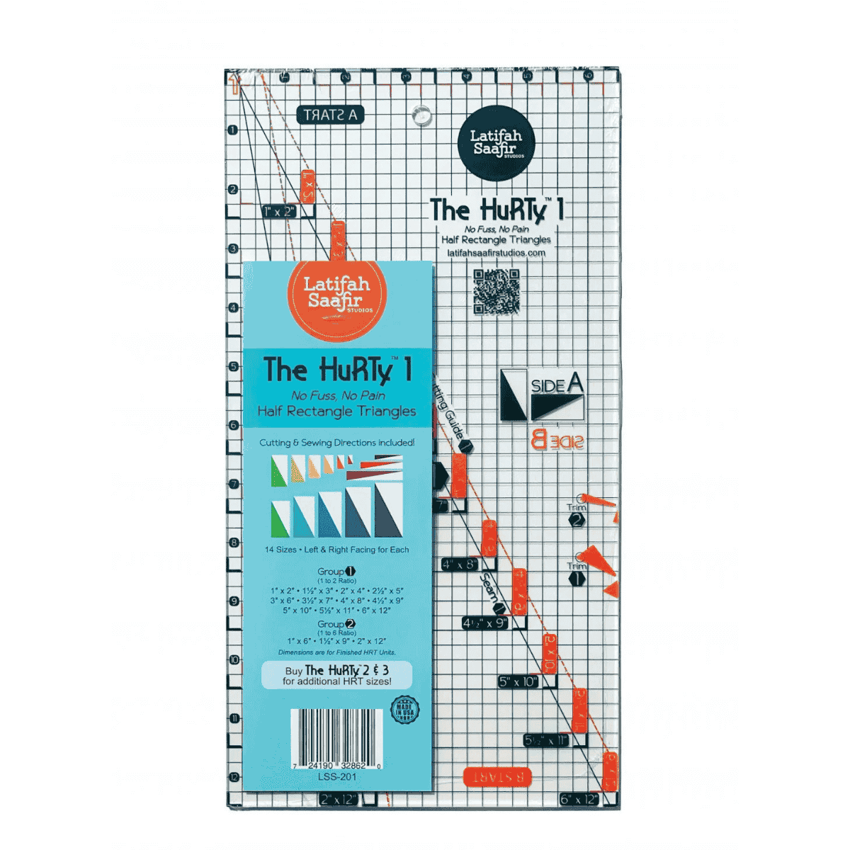 Tiny Half Ruler The HuRTy 1 Half Rectangle Ruler – Urban Sewciety