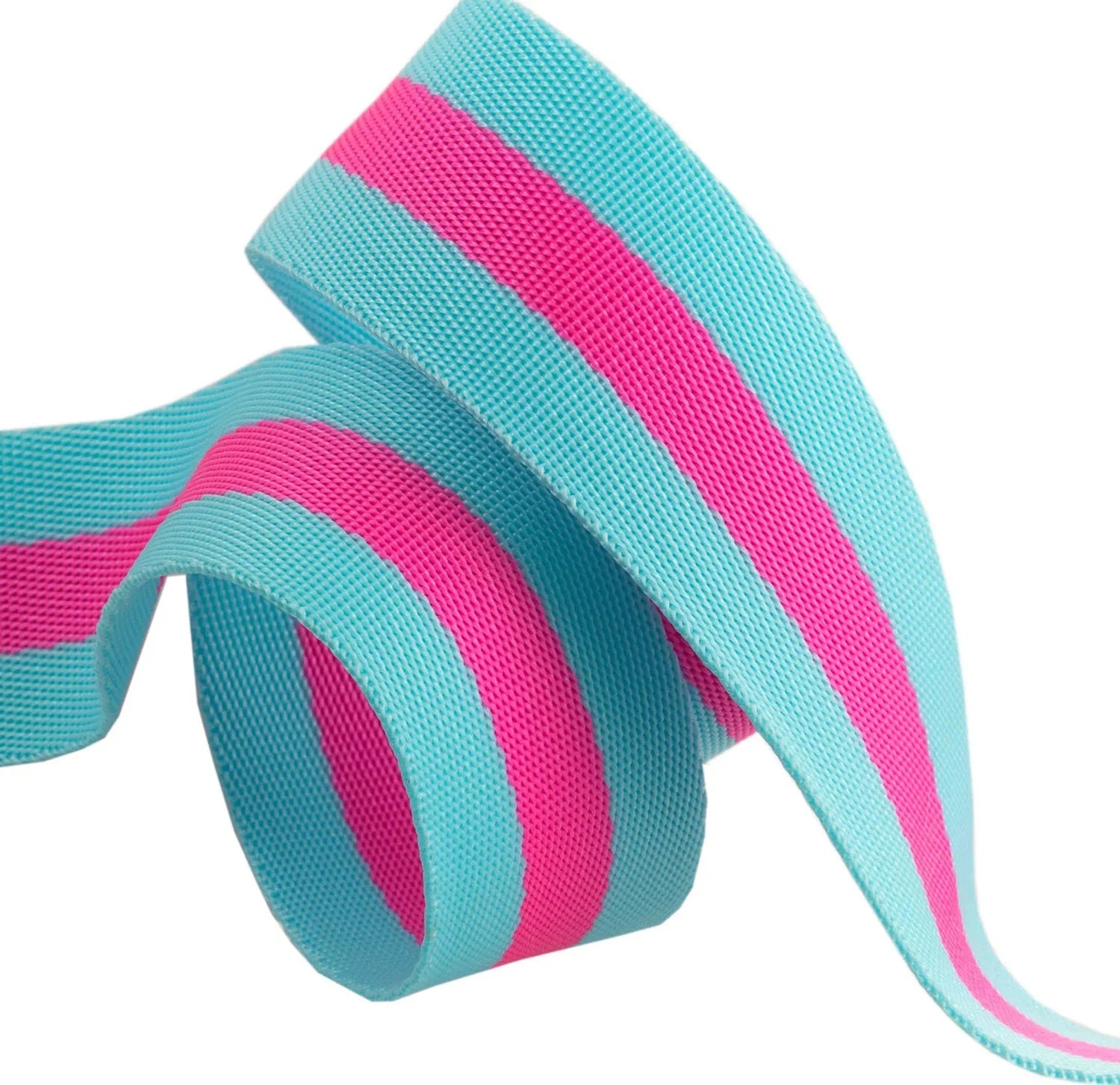 Aqua and Hot Pink 1-1/2"-Tula Pink Webbing 16 yd