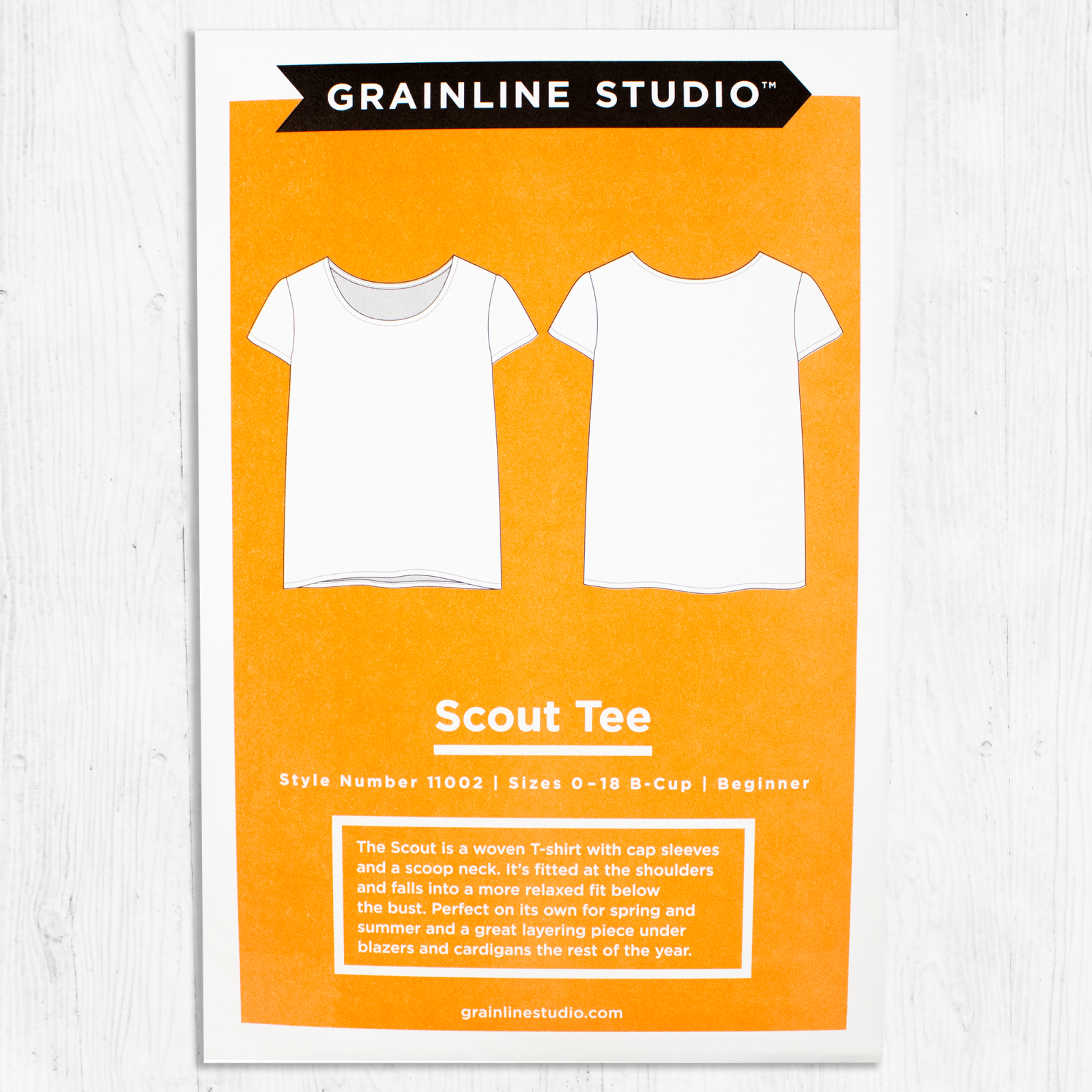 Grainline Studios - Scout Tee - Sizes 0 -18
