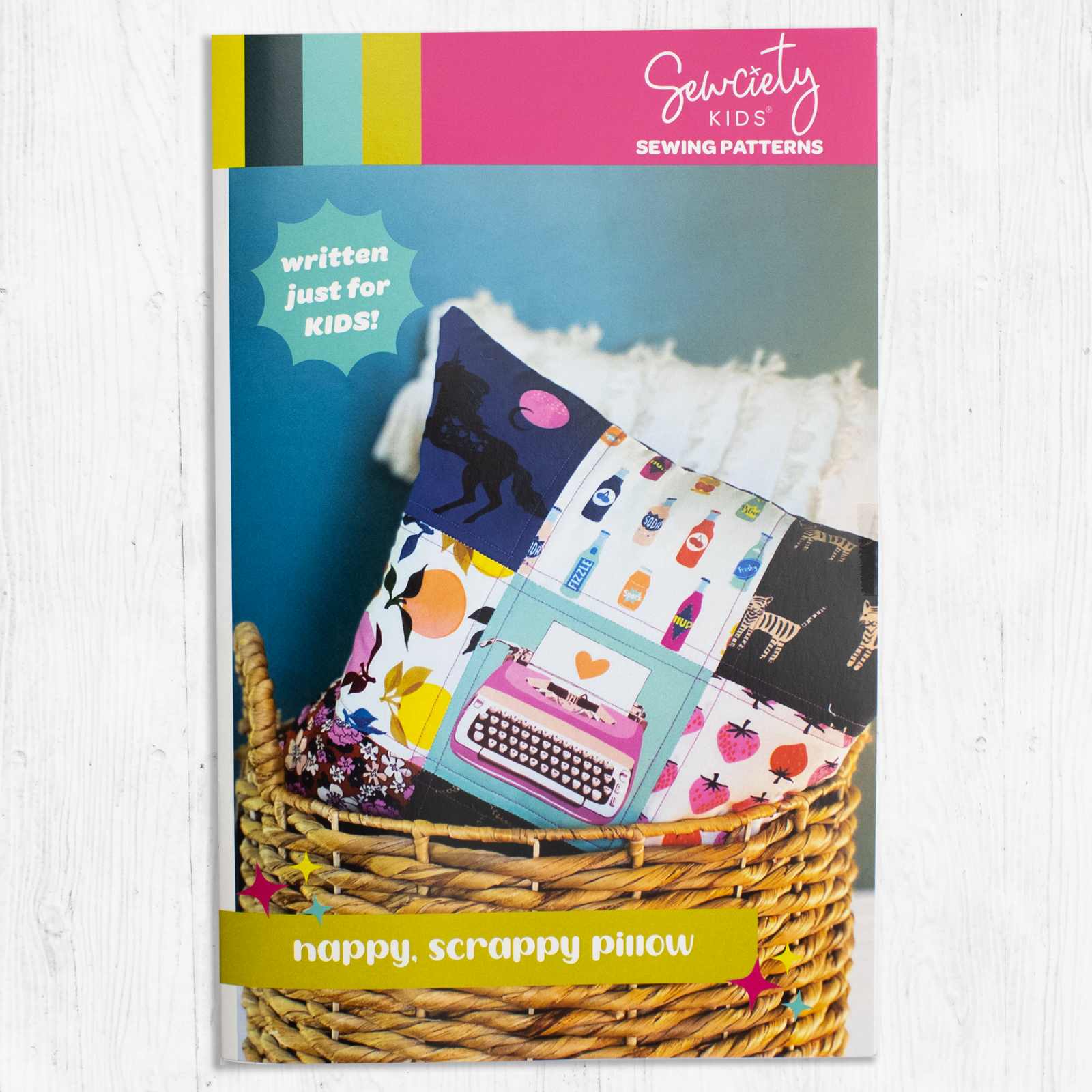 Sewciety Kids - Happy Scrappy Pillow 