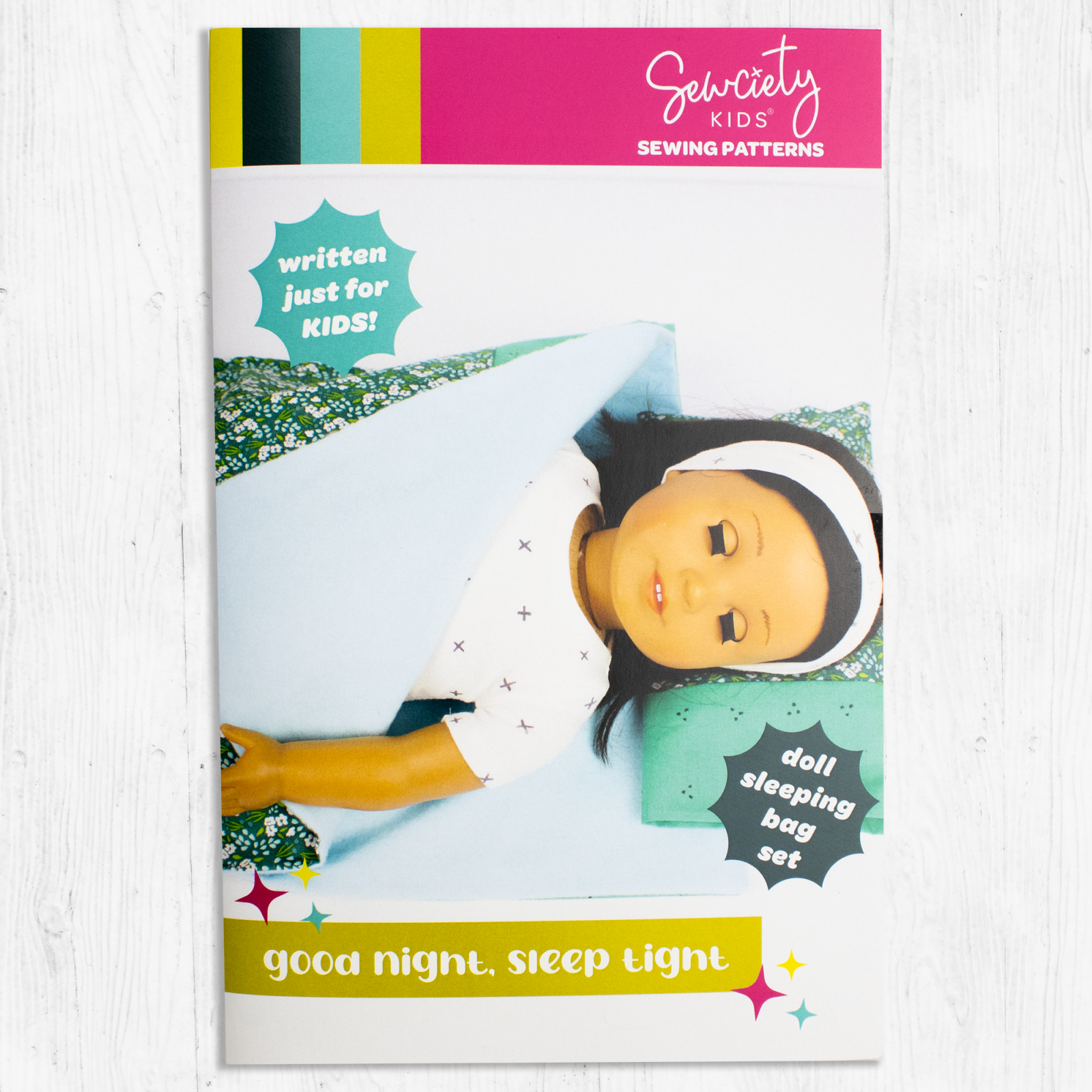 Sewciety Kids - Goodnight Sleep Tight - Doll Sleeping Bag Set 