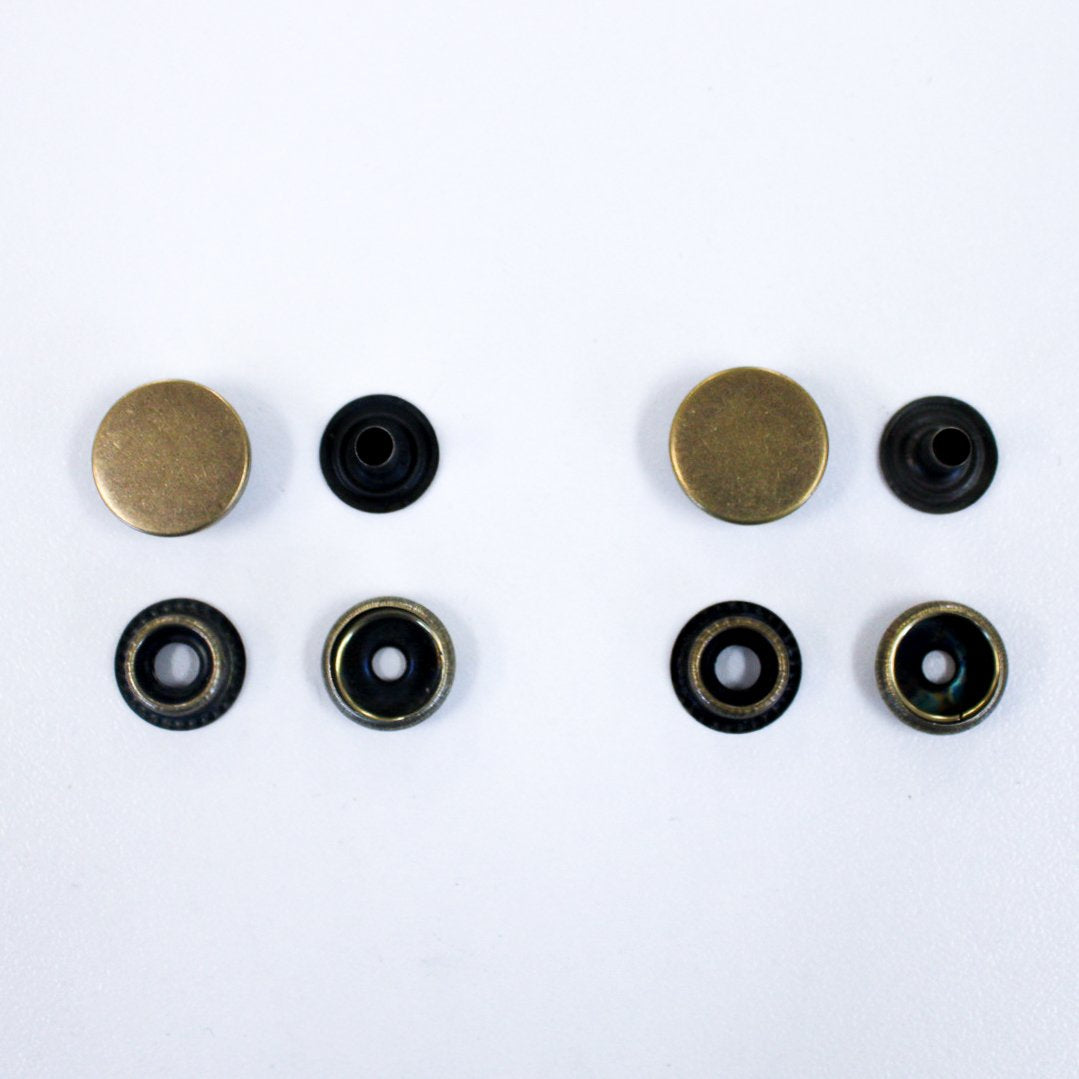 Metal Snaps - Antique Brass - set of 2
