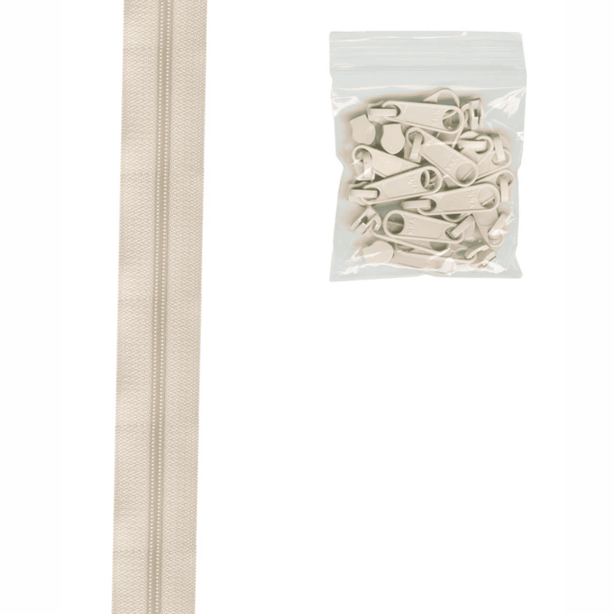 Zipper by the Yard - Ivory