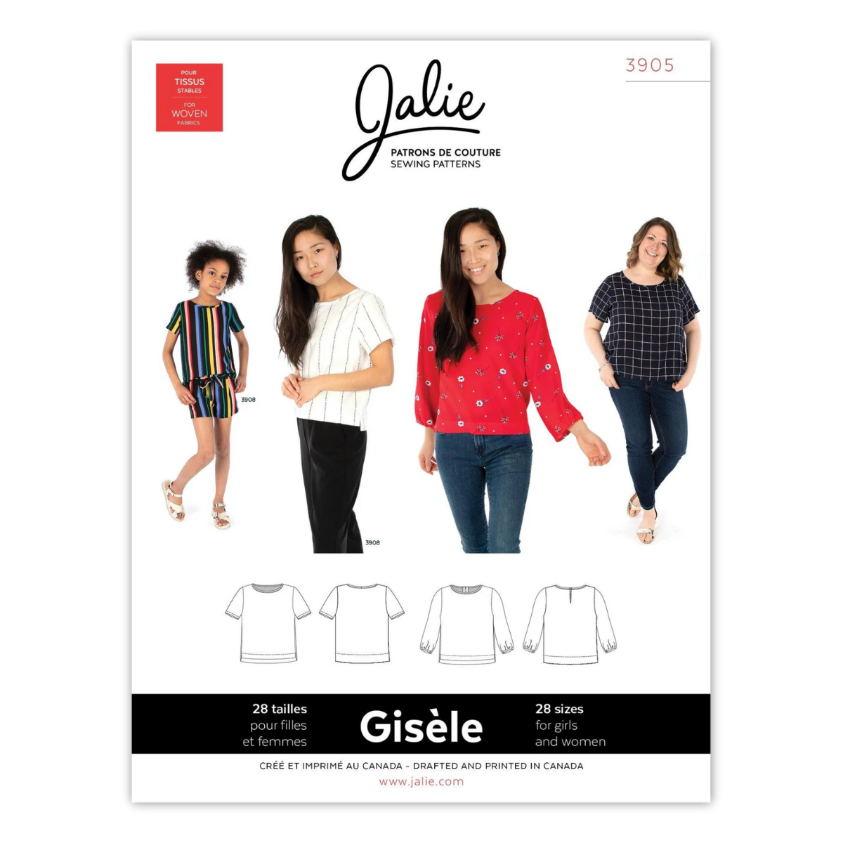 Jalie Patterns - Gisele Round Neck Blouse