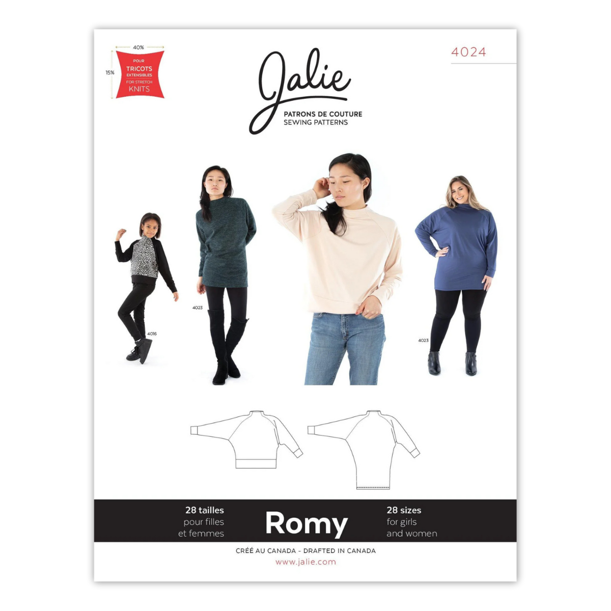 Jalie Patterns - Romy Sweater and Tunic