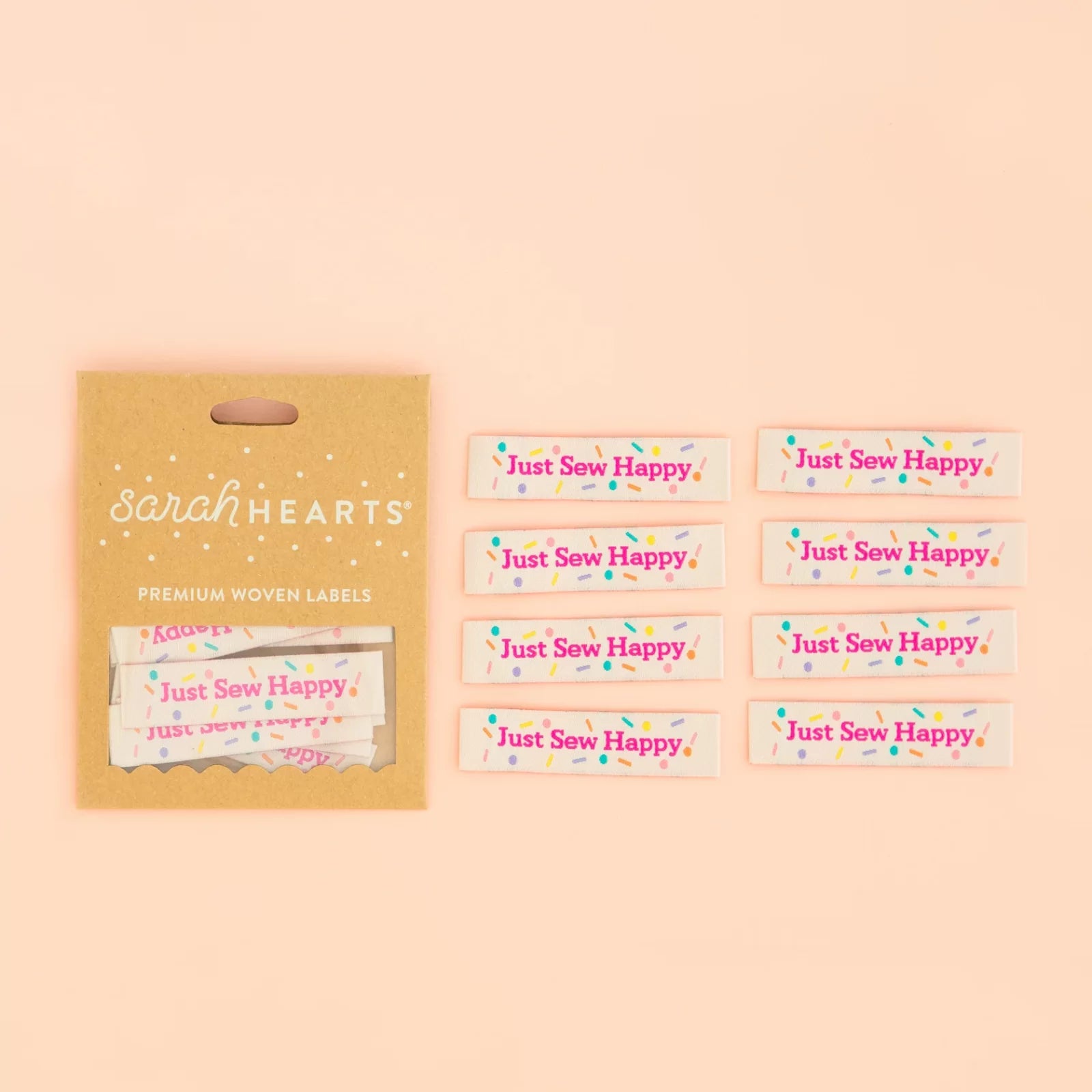 Sarah Hearts - Woven Labels - Just Sew Happy 