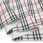 Large Tartan Plaid Vinyl - Cream