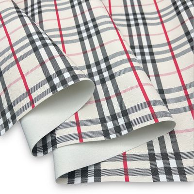 Large Tartan Plaid Vinyl - Cream