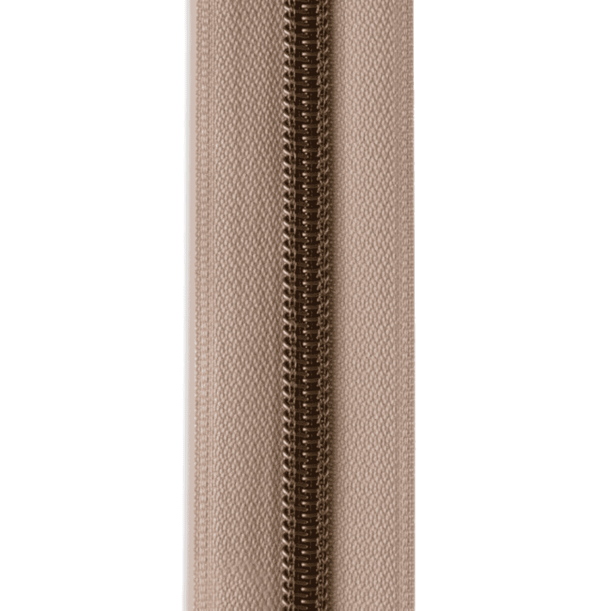 #5 Metallic Nylon Zipper By the Yard - Lt Beige