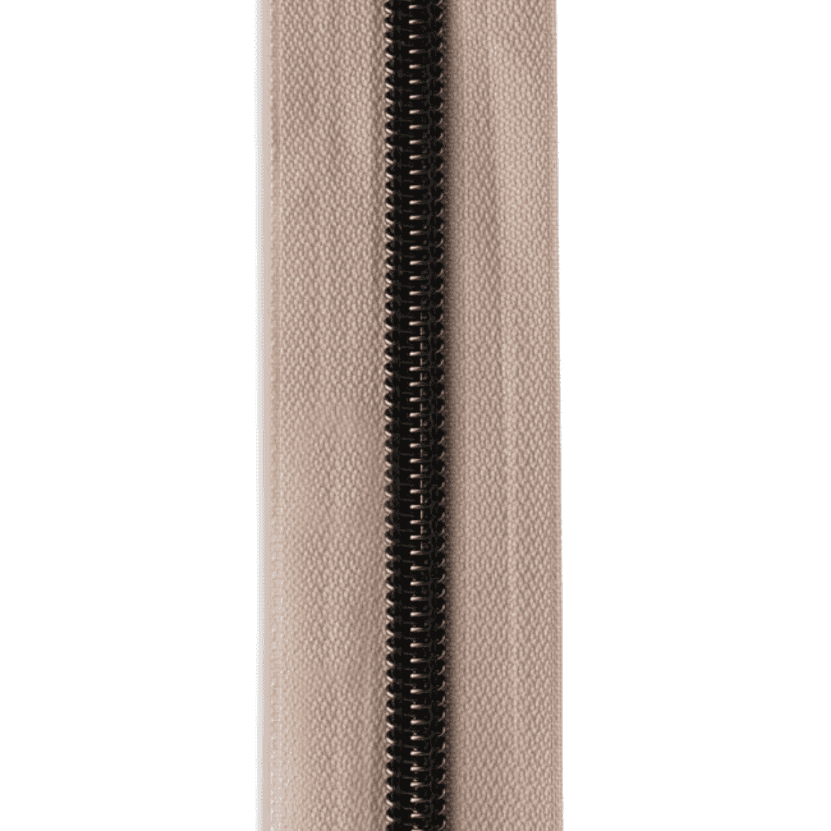 #5 Metallic Nylon Zipper By the Yard - Lt Beige