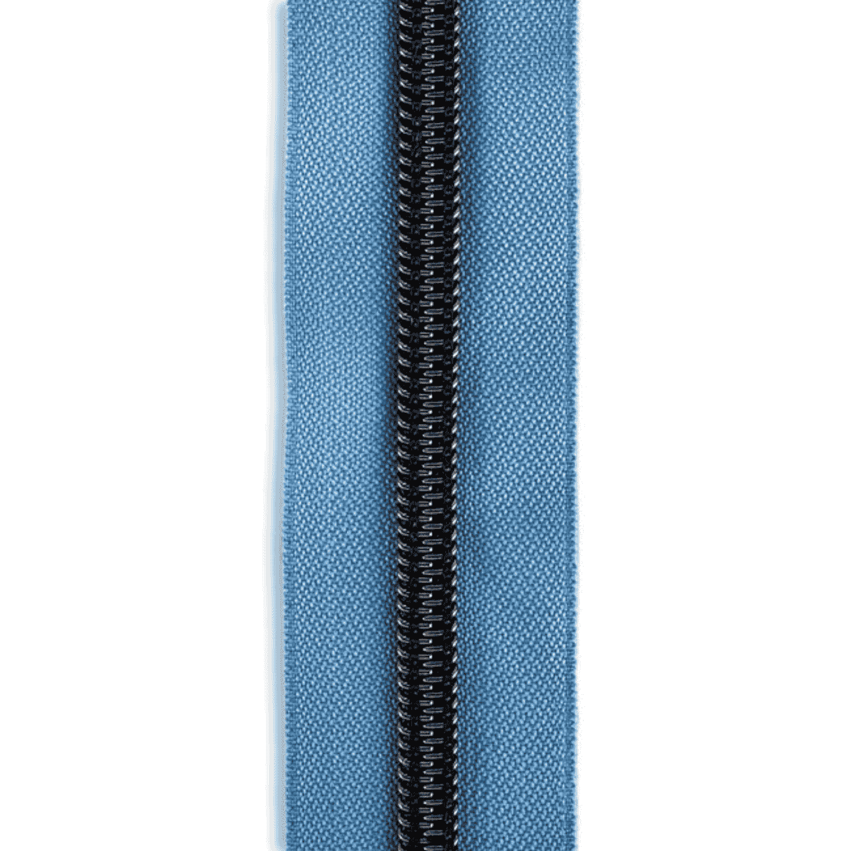 #5 Metallic Nylon Zipper By the Yard - Light Blue