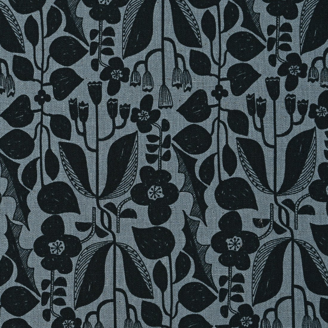 Linnea - Botanical - Blue/Black Canvas