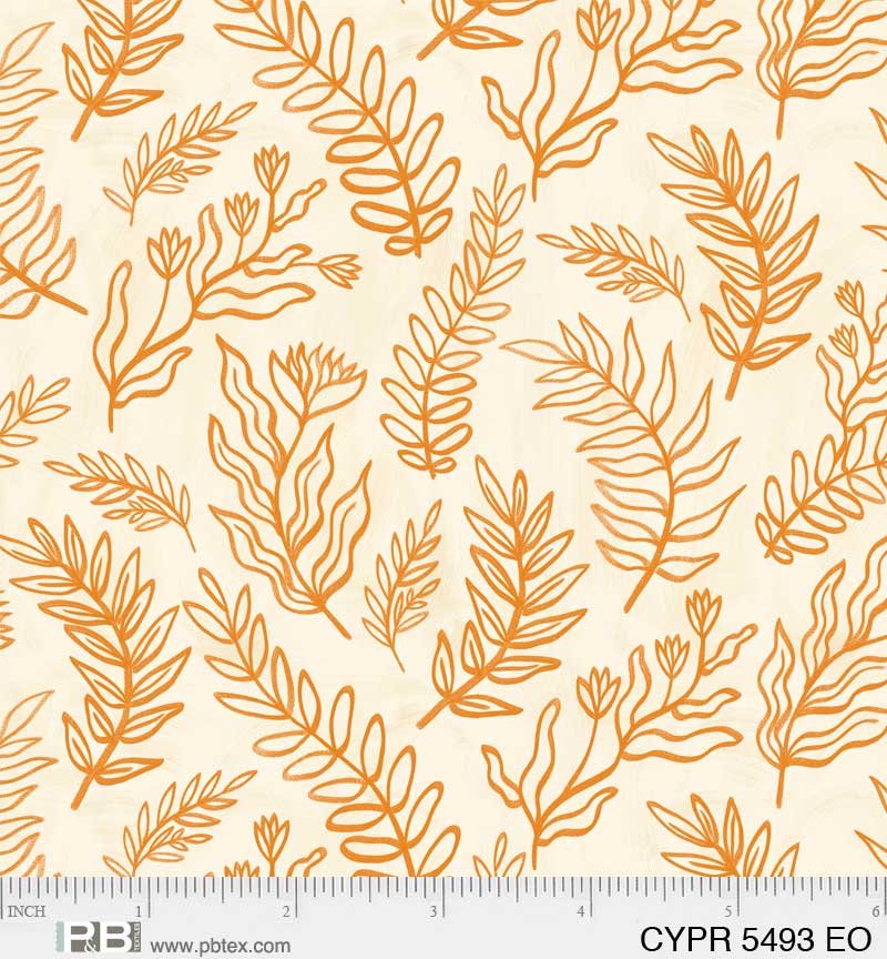 Cyprus - Linear Sprigs - Orange