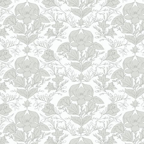Gentle Whispers - Magnolia Reverie - White/Gray