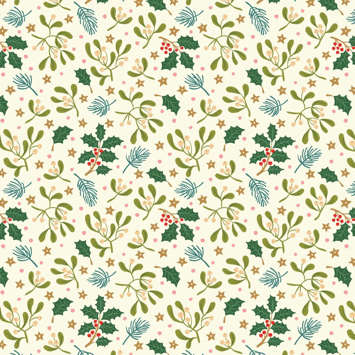 All is Bright - Mistletoe - Cream