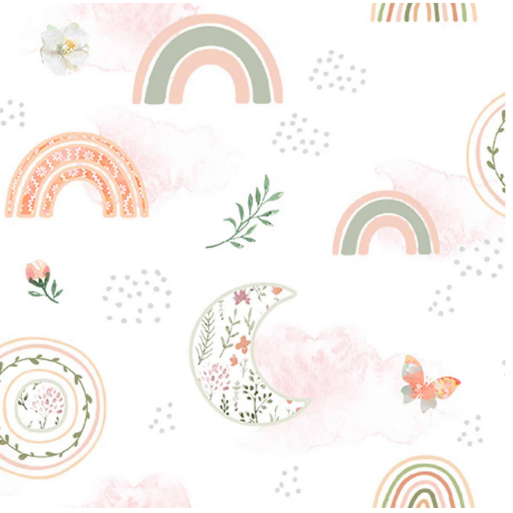 Nursery Flannel - Moonbeam Garden