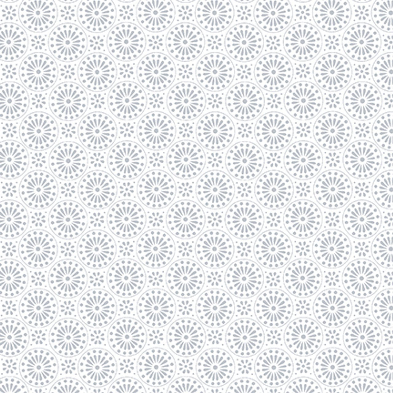 Quilters' Flour VI White on White - Mosaic Geometric