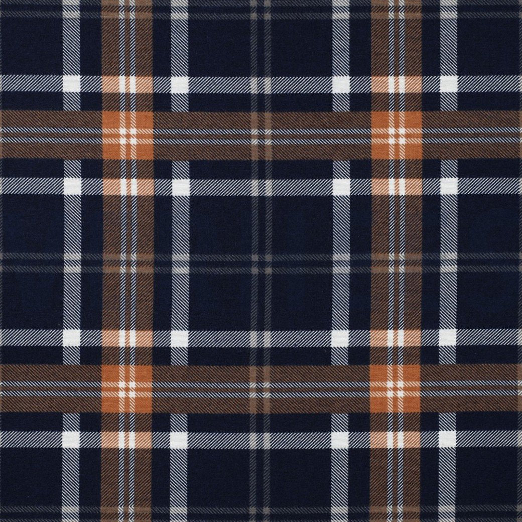Flannel Plaid - Navy/Rust