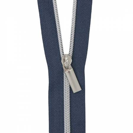 Sallie Tomato - #5 Nylon Zipper By the Yard - Navy/Nickel