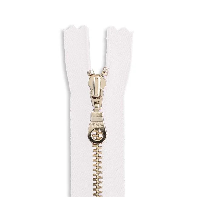 YKK Metal Zipper - Pert Pink with Nickle Donut Pull