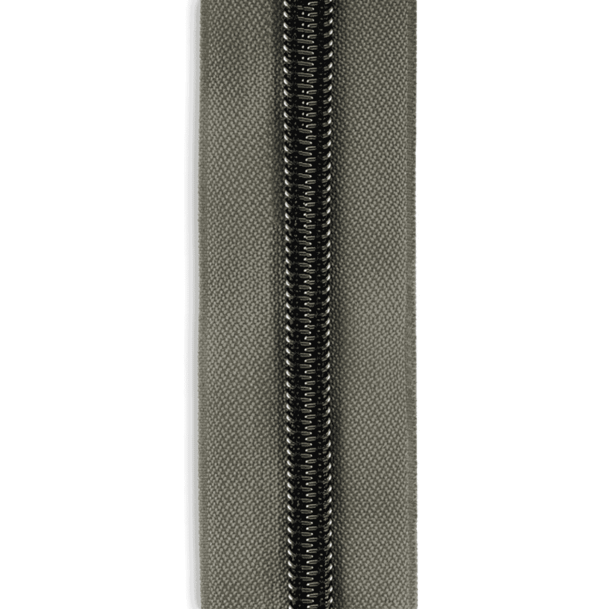 #5 Metallic Nylon Zipper By the Yard - Olive Green