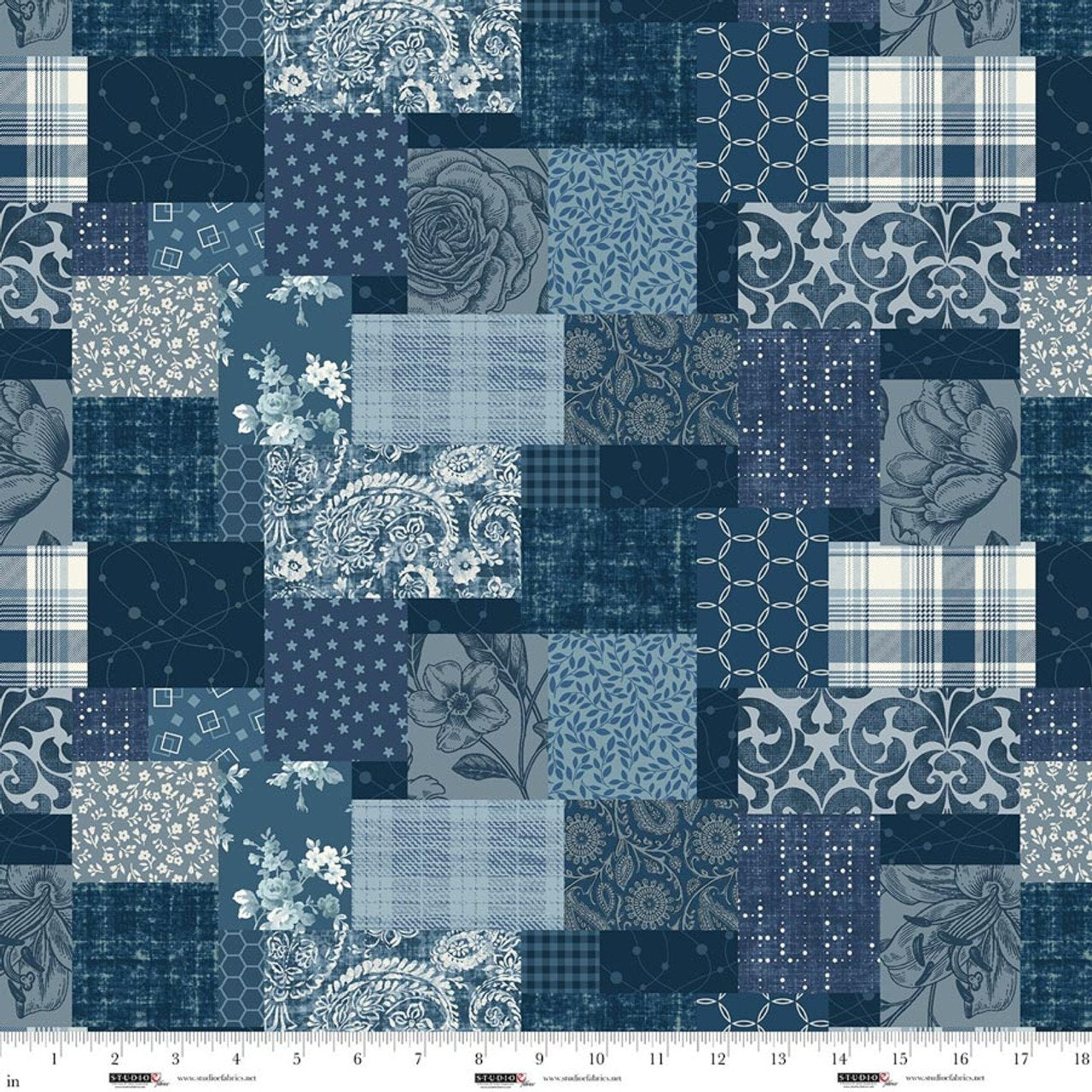 Pieces of America - Patchwork - Blue