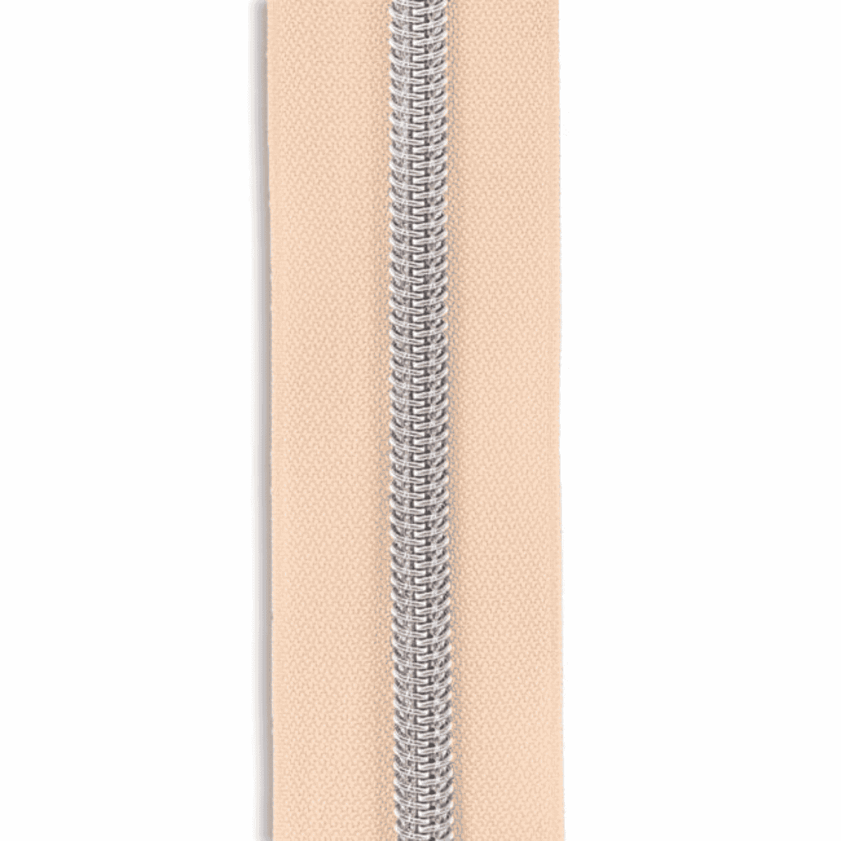 #5 Metallic Nylon Zipper By the Yard - Vintage Peach