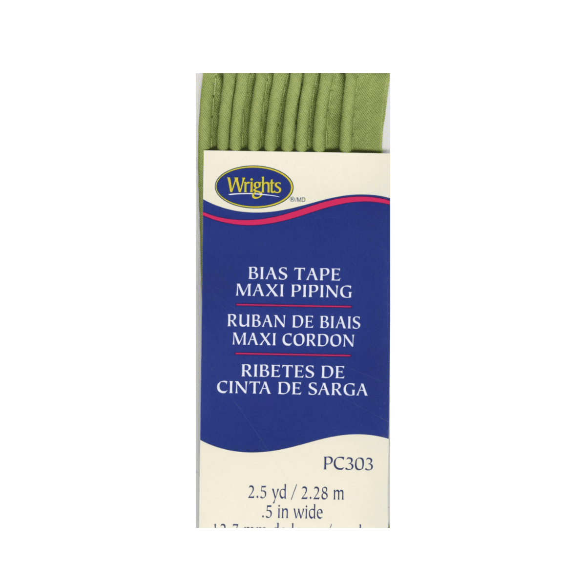 1/2" Bias Tape Corded Piping - 2-1/2 yards - Leaf