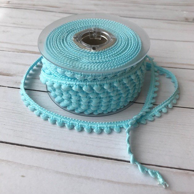 Mini Pom Pom Trim - Baby Blue