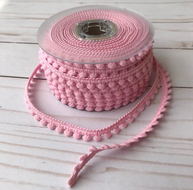 Mini Pom Pom Trim - Baby Pink