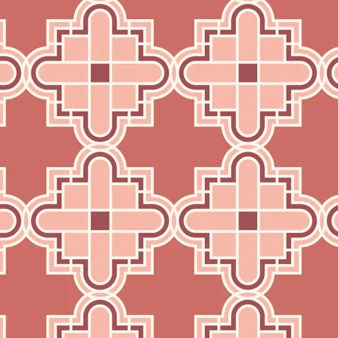 Wright Prisms Barkcloth - Prism - Coral