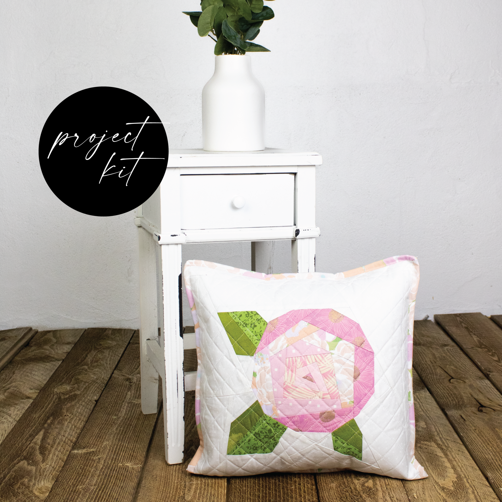 Rose Paperpiecing Fabric Kit