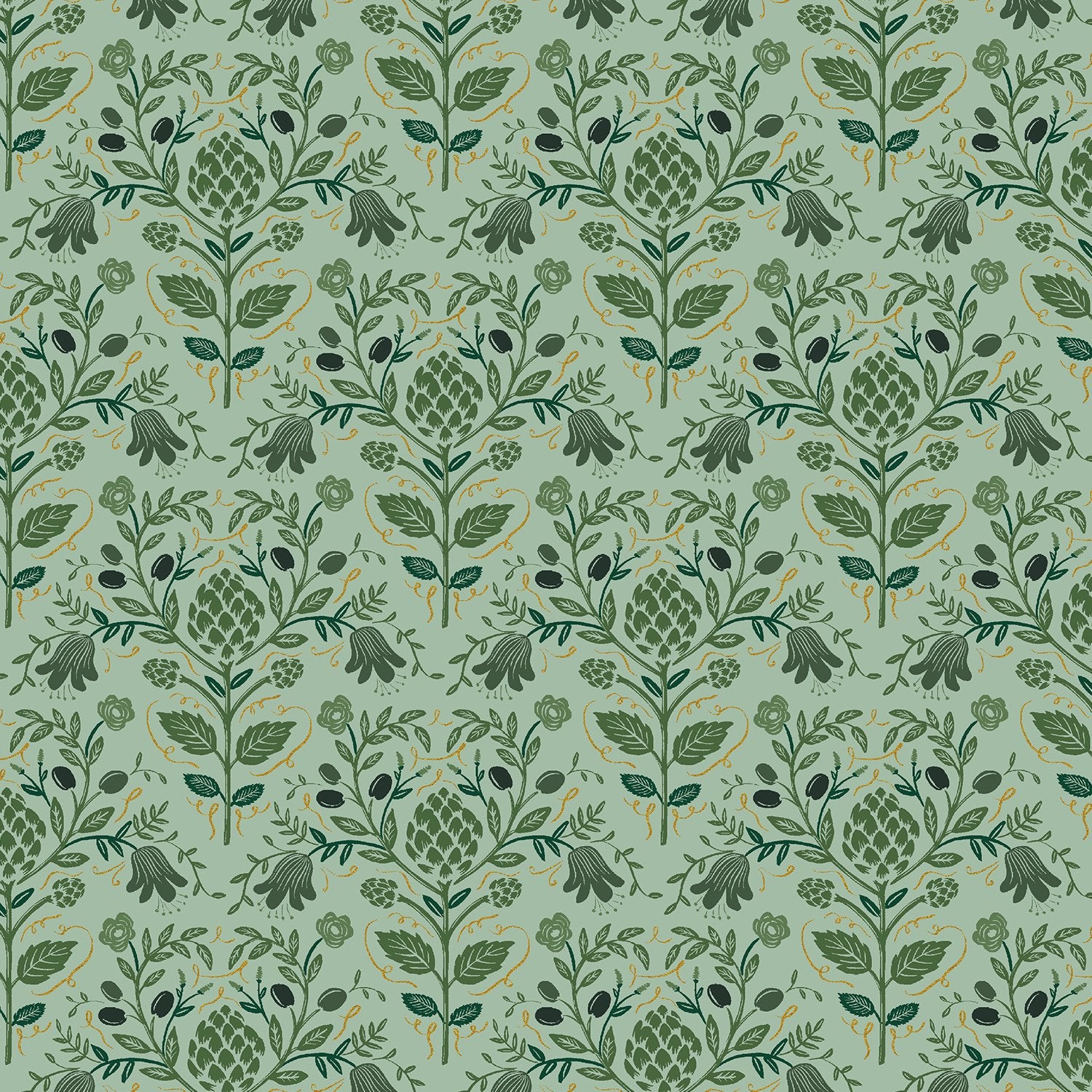 Dahlia - Artichoke - Sage Metallic