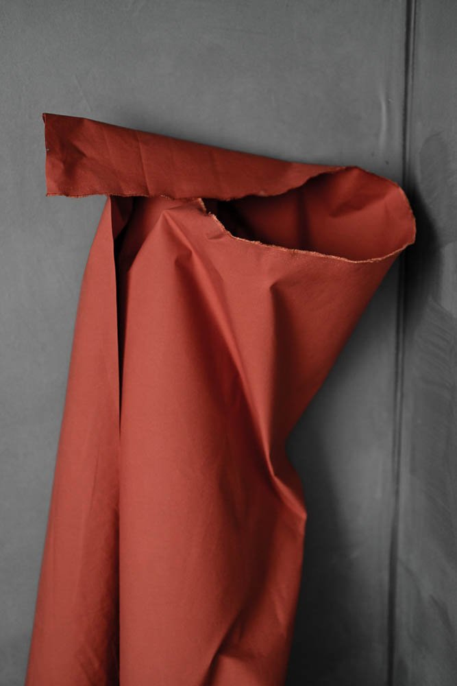 Organic Cotton Dry Oilskin - Rust