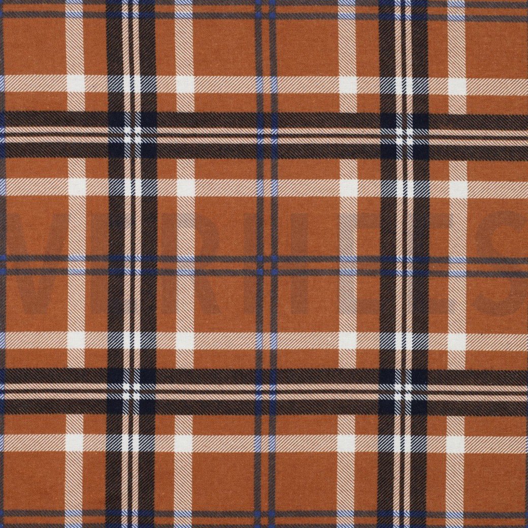 Rust Color Flannel Wide Flannel Plaid - Rust – Urban Sewciety