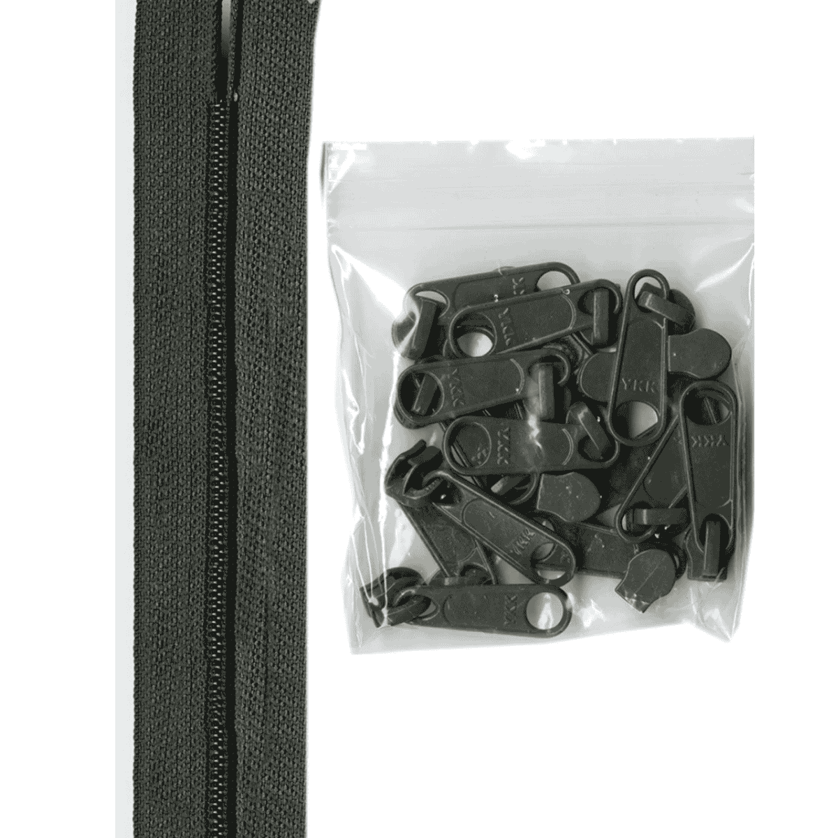 Zipper by the Yard - Slate Gray