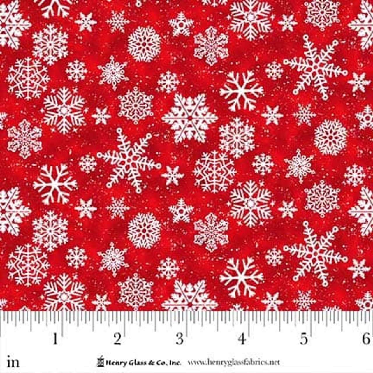 Snow Crew Minky - Snowflake - Red