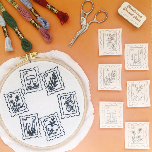 Stick + Stitch Embroidery Designs - Botanical Stamps