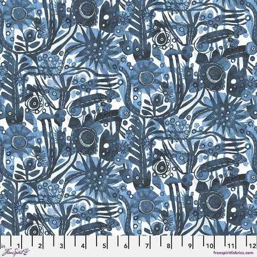 One Yard Cuts - In the Pink - Stella Blue - Blue