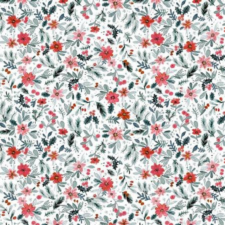 Sweater Weather - Holiday Floral - White