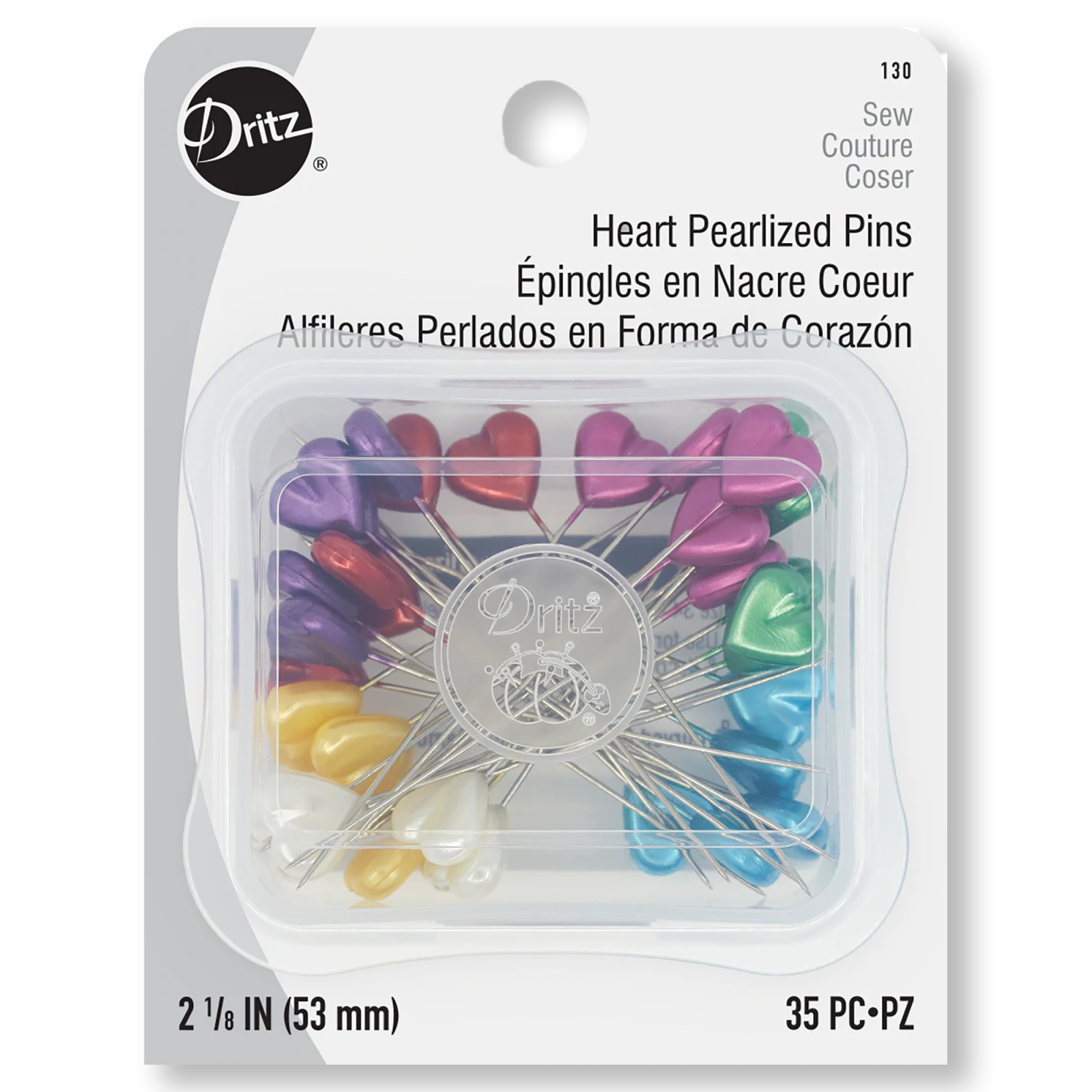 Heart Pearlized Pins