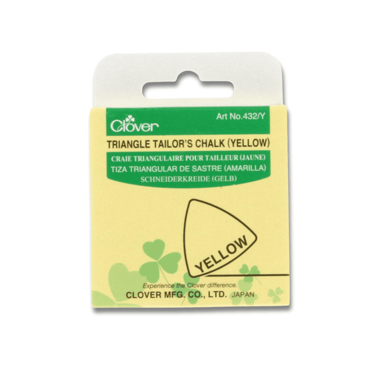 Clover Triangle Tailor's Chalk - Yellow