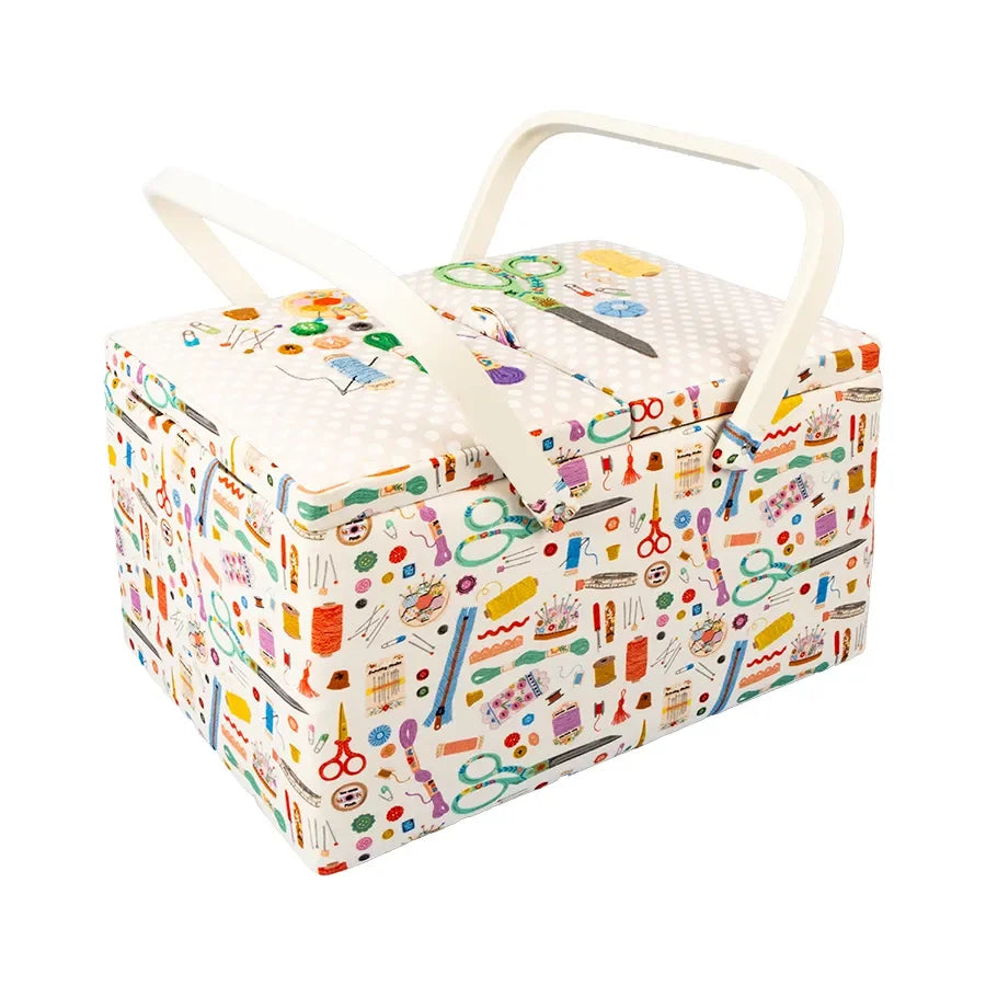 Large Sewing Box - 8.25" x 12" x 7.5" 