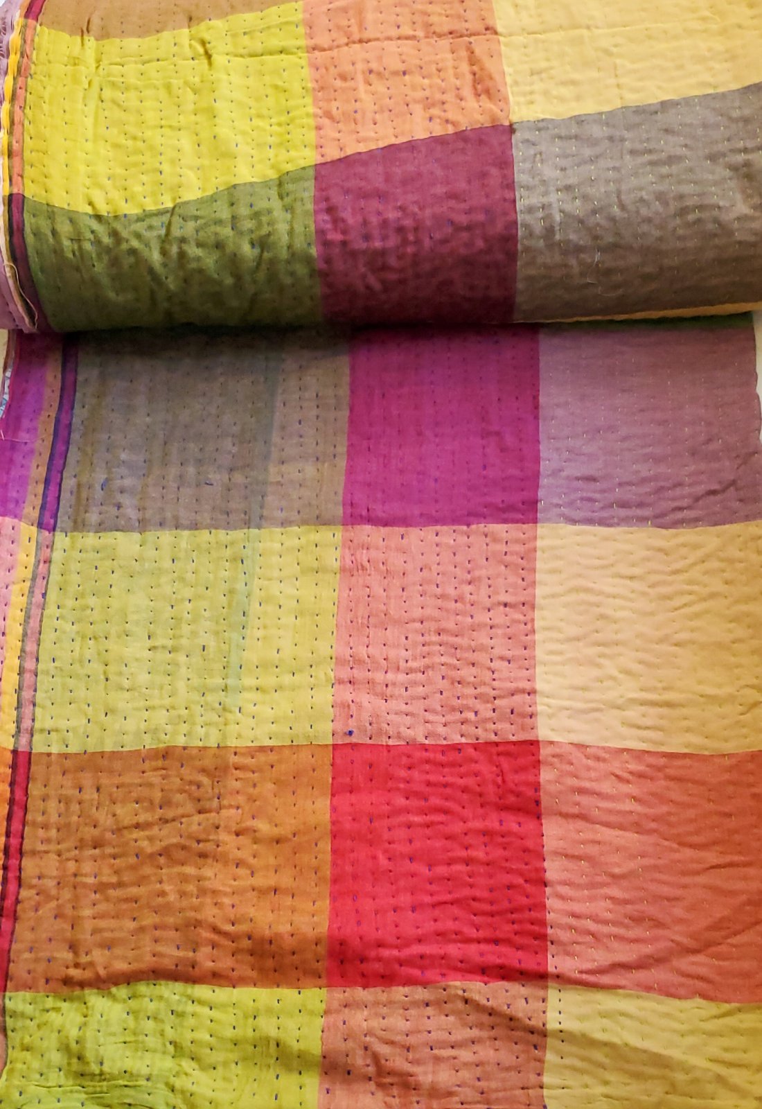 Kantha Cloth - Checks