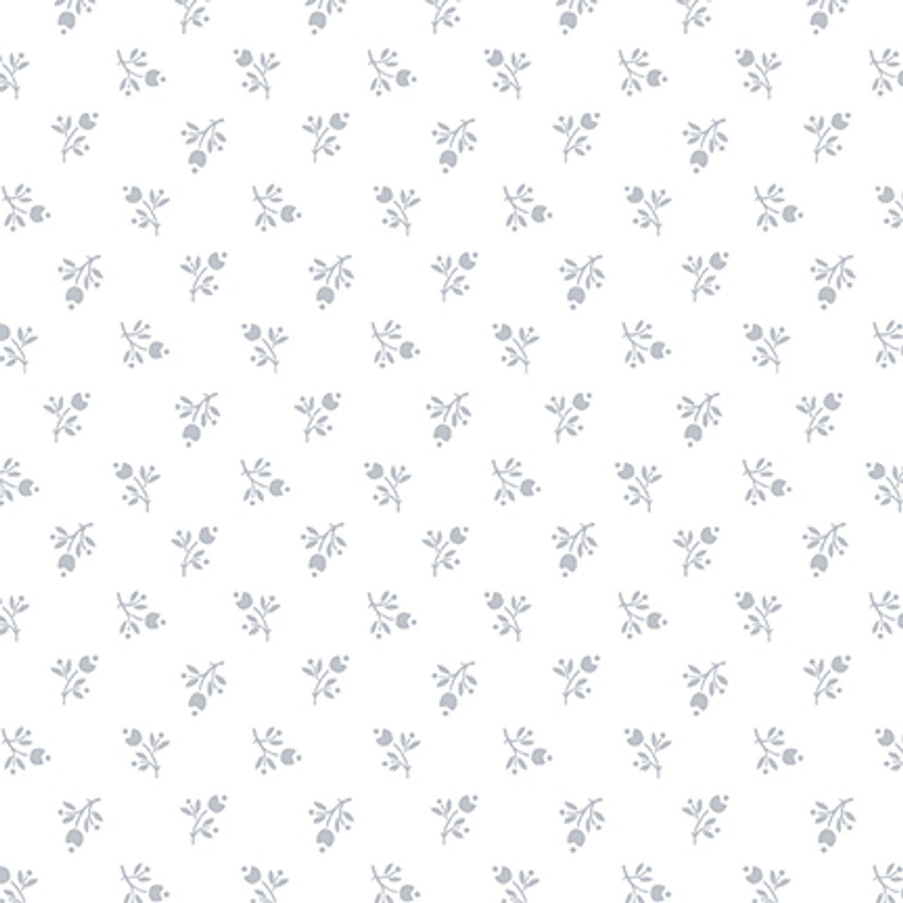 Quilters' Flour VI White on White - Tossed Floral