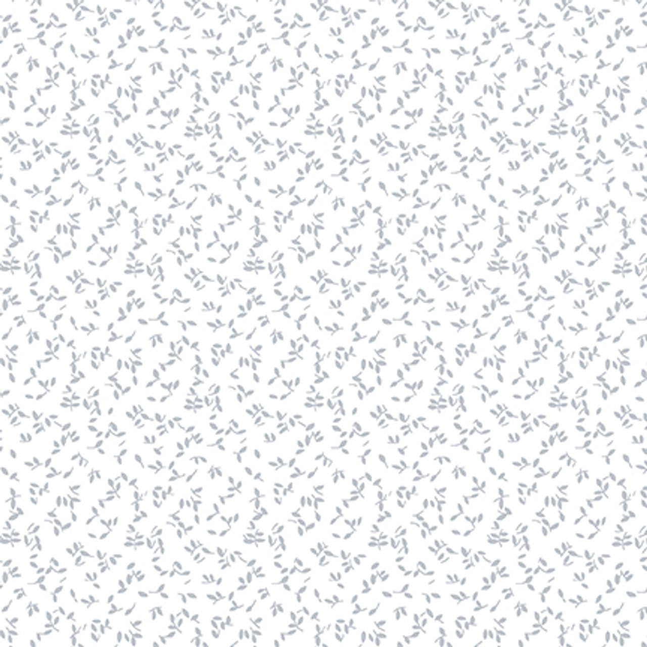 Quilters' Flour VI White on White - Tossed Leaves