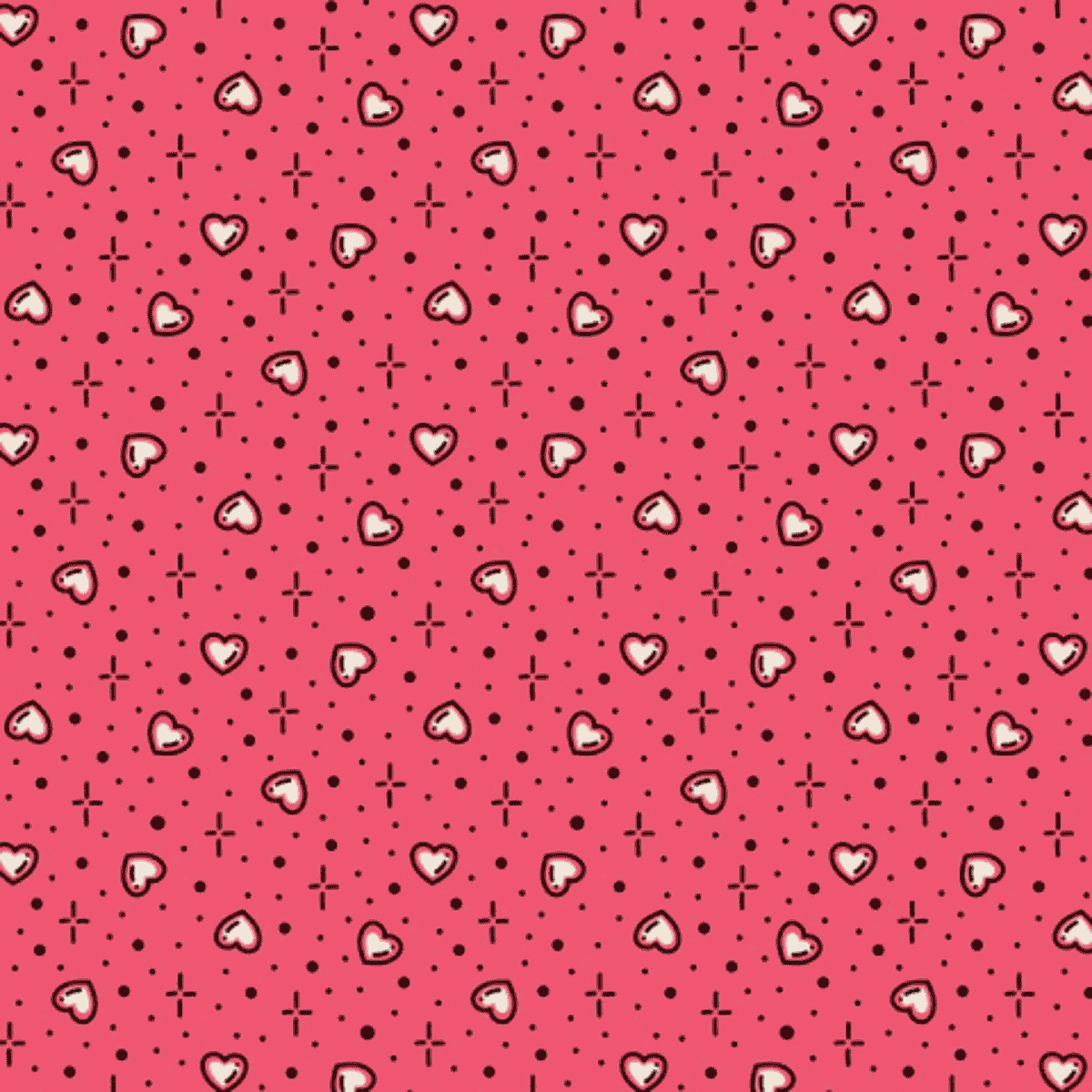 Love, Ink - Heart - Pink Canvas