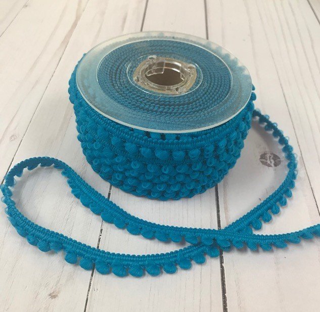 Mini Pom Pom Trim - Turquoise
