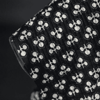 Quilted Indian Print Cotton - Bonsai - Black and White